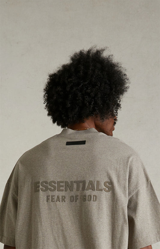 Fear of God ESSENTIALS Heather Grey V-Neck T-Shirt