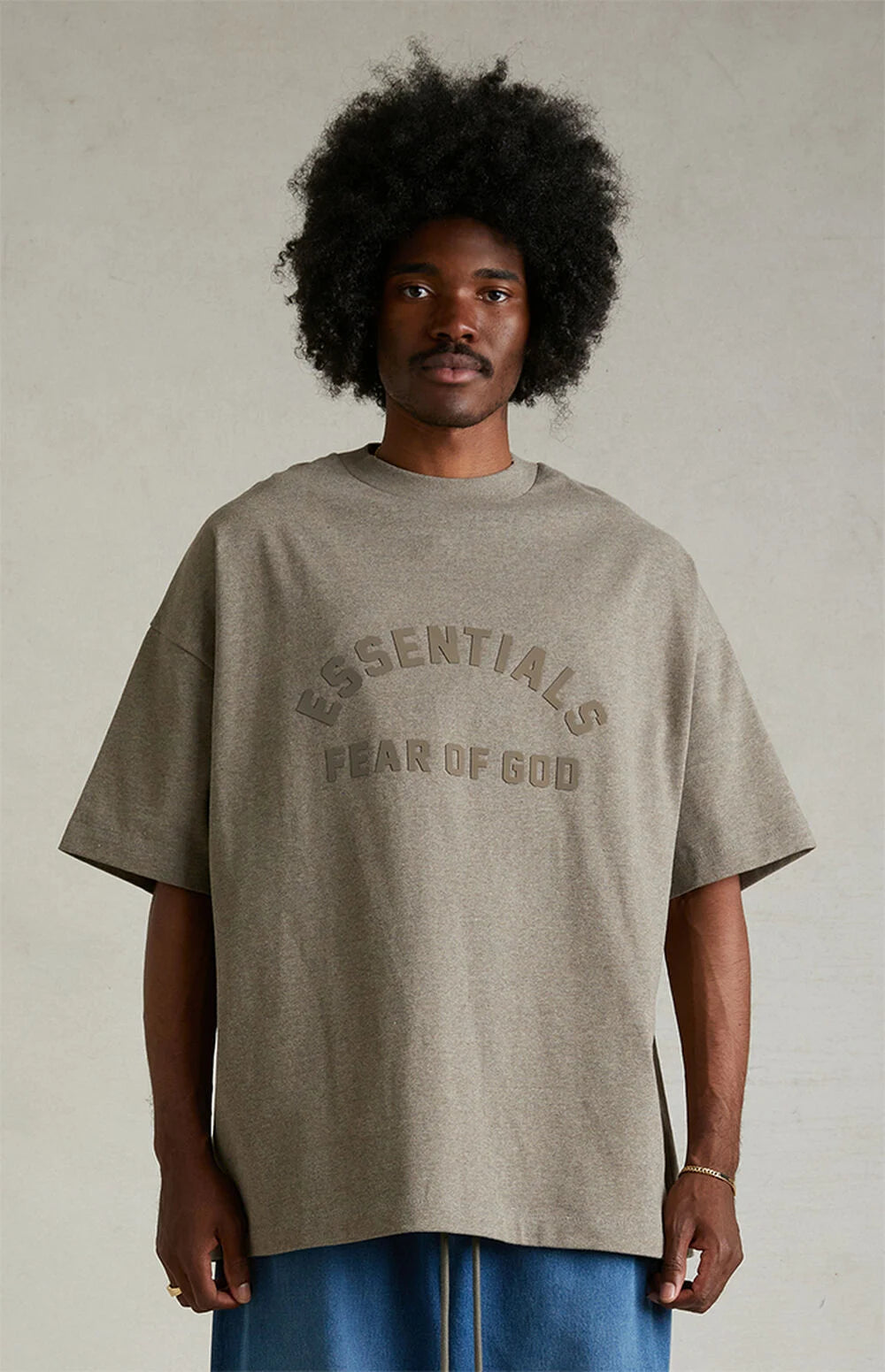 Fear of God Essentials Essentials Heavyweith Tee in light brown