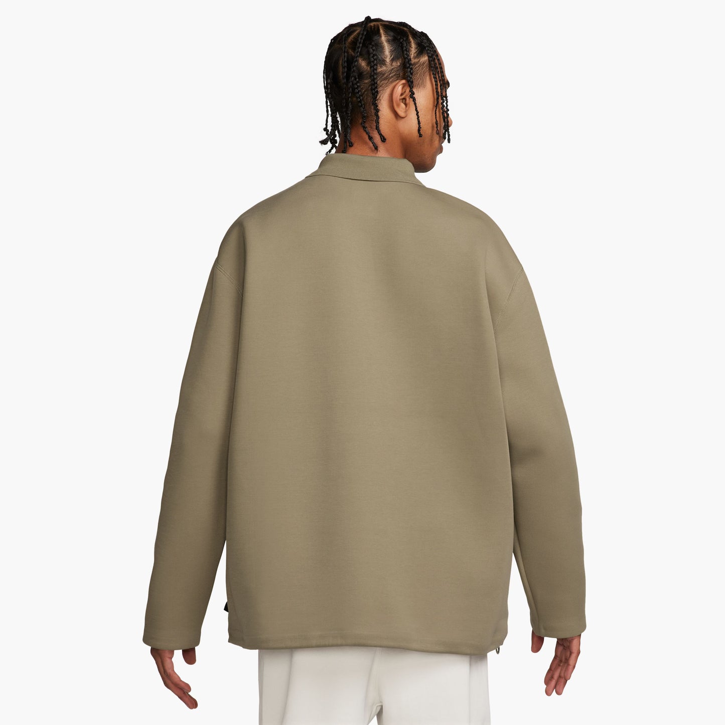 NIKE Tech FLC Polo Oversized in Brown