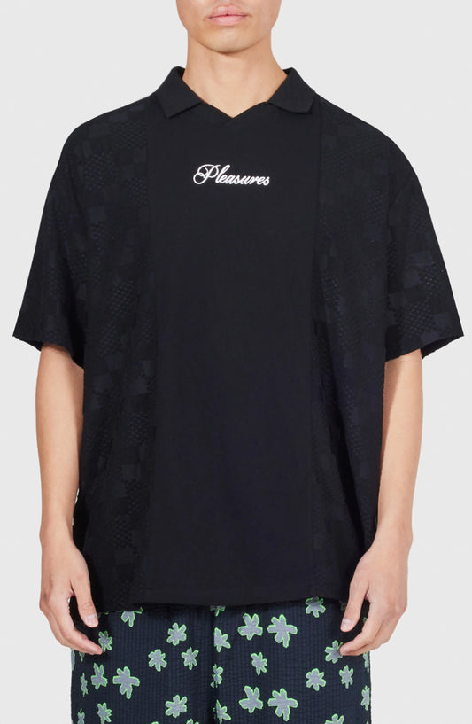 PLEASURES Planets Johnny Collar Graphic Polo