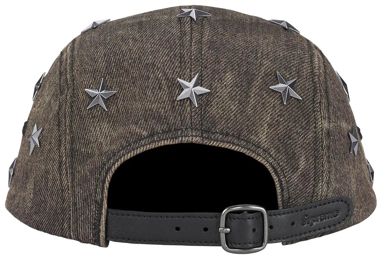 Supreme Stars Studded Denim Camp Cap 'Washed Black'