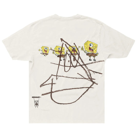 Travis Scott Cactus Jack x Spongebob Doodlebob II Tee White