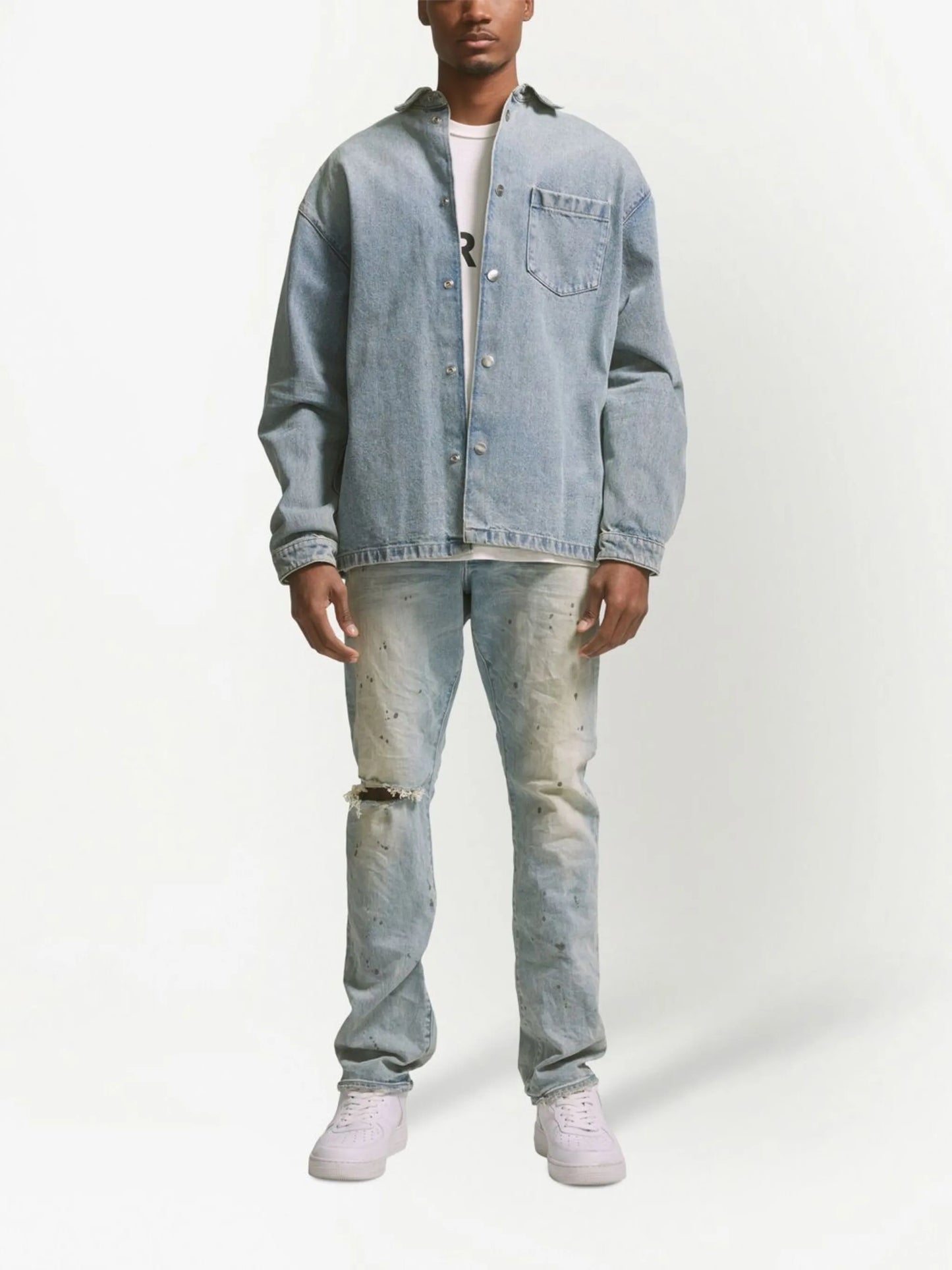 PURPLE BRAND Nonstretch Denim Shirt Jacket