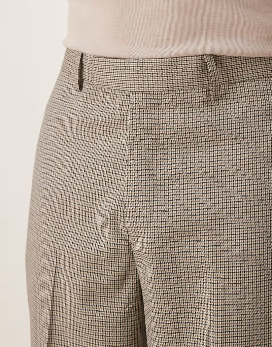 ASOS Oversized billionaire tapered pants in brown