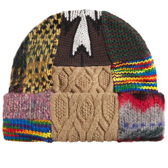 Supreme Patchwork Beanie 'Brown'