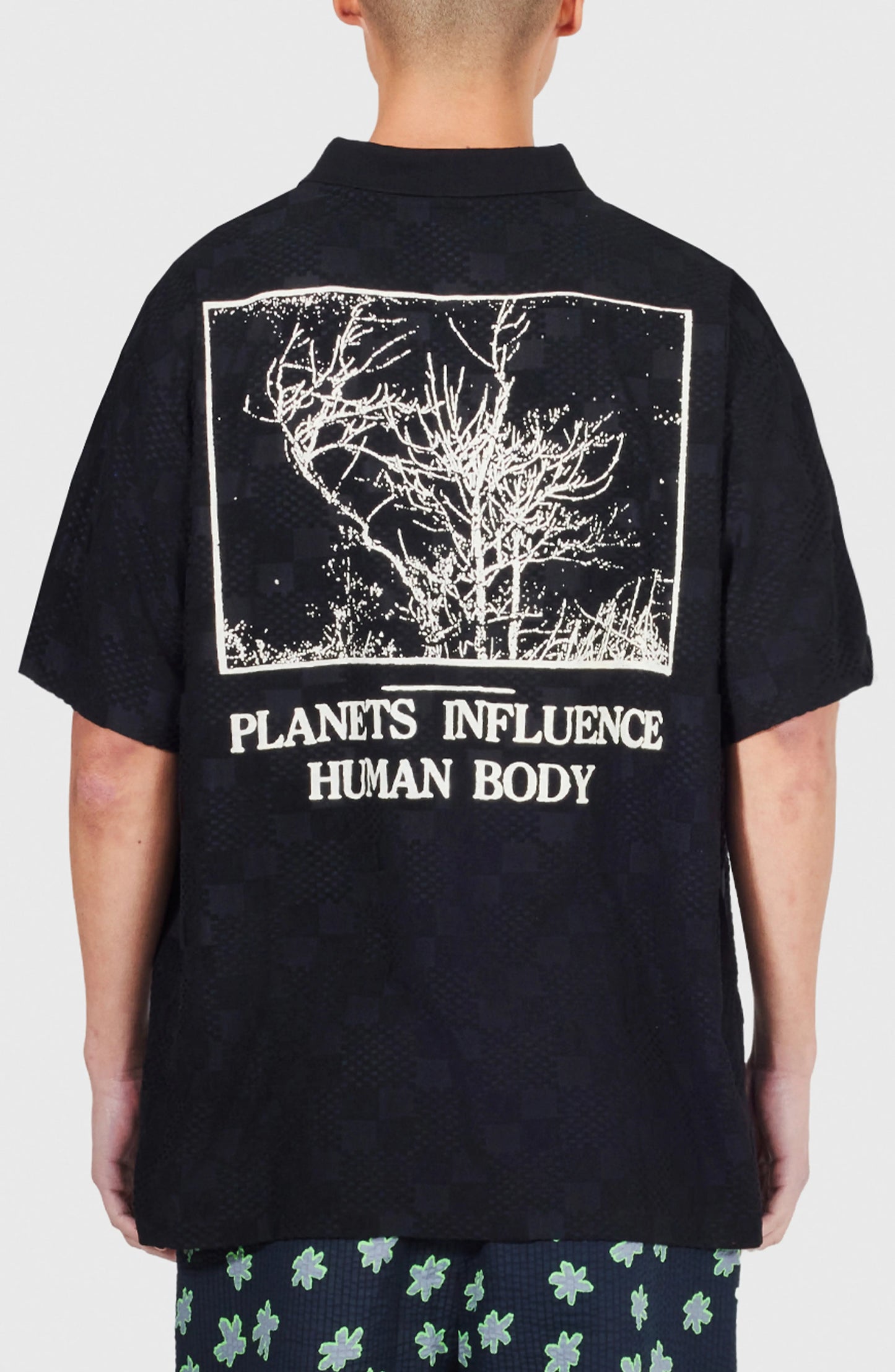 PLEASURES Planets Johnny Collar Graphic Polo