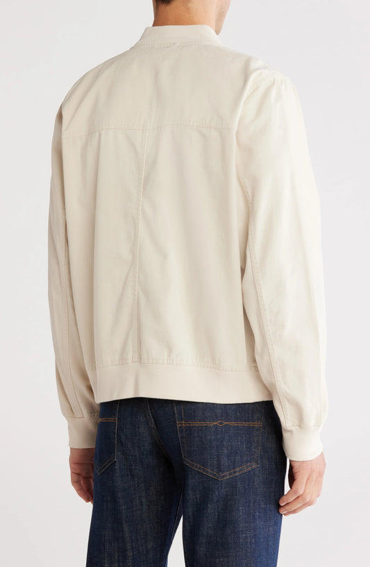 Cotton Twill Utility Bomber Jacket Lucky Brand