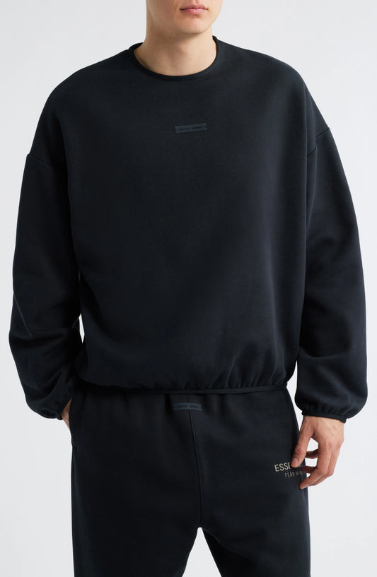 Fear of God Essentials Fleece Crewneck in Black