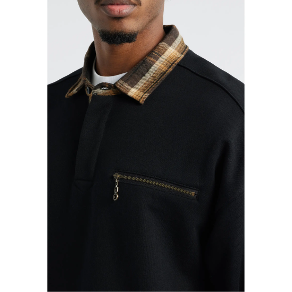 Pleasures Town Polo Crewneck Black