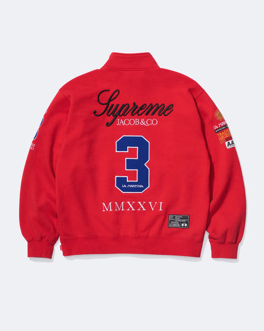 Supreme x La Martina x Jacob & Co Zip Up Sweatshirt 'Red'