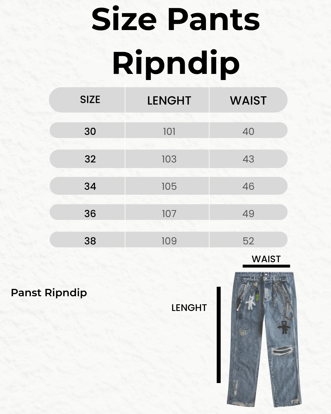 RIPNDIP Pants Real Straight Leg Denim Pants (Light Wash)