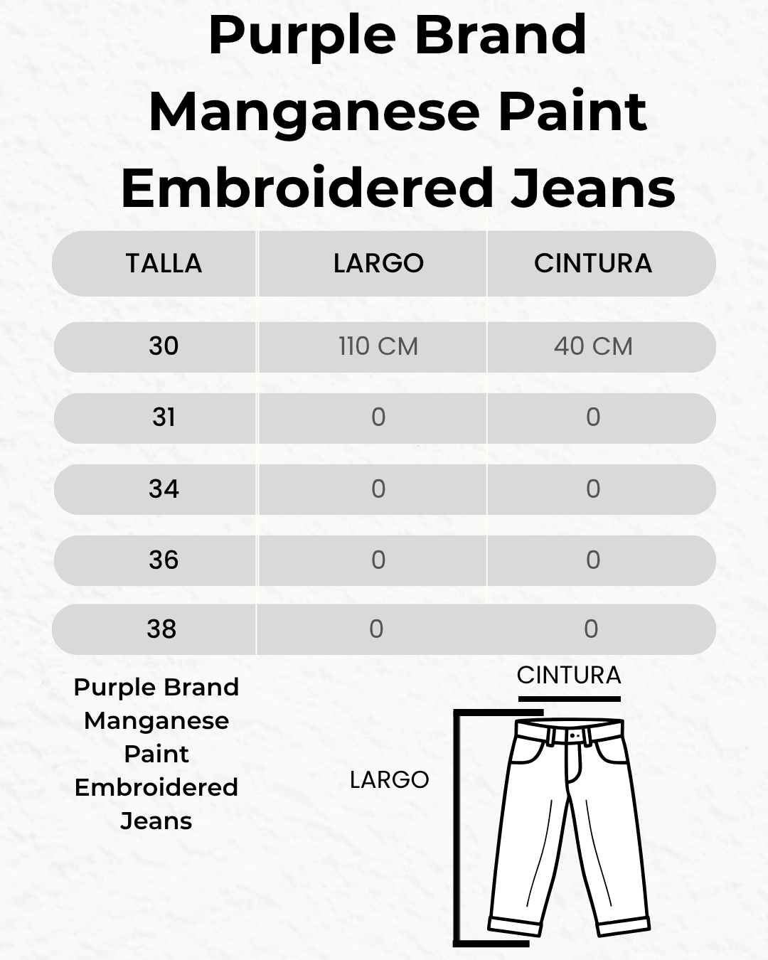Purple Brand Manganese Paint Embroidered Jeans