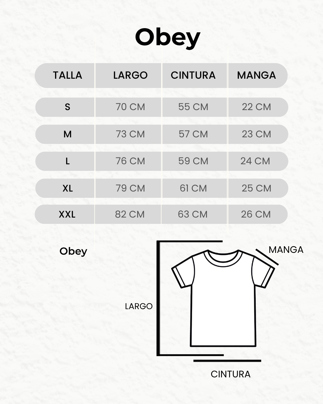 Obey "Peace & unity" Cotton Graphic