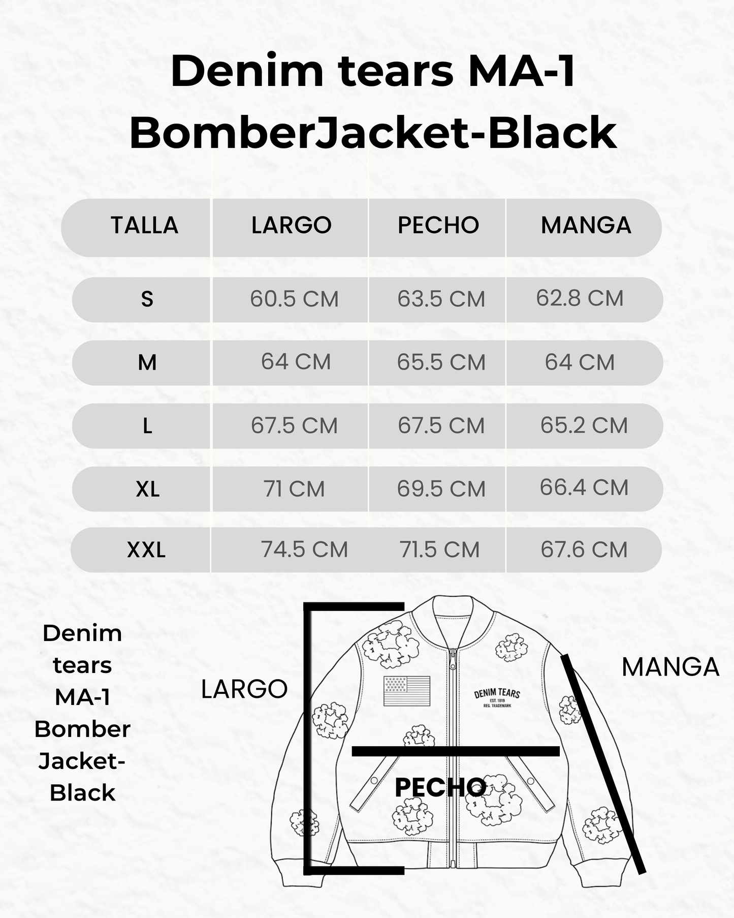 Denim tears MA-1 BomberJacket-Black