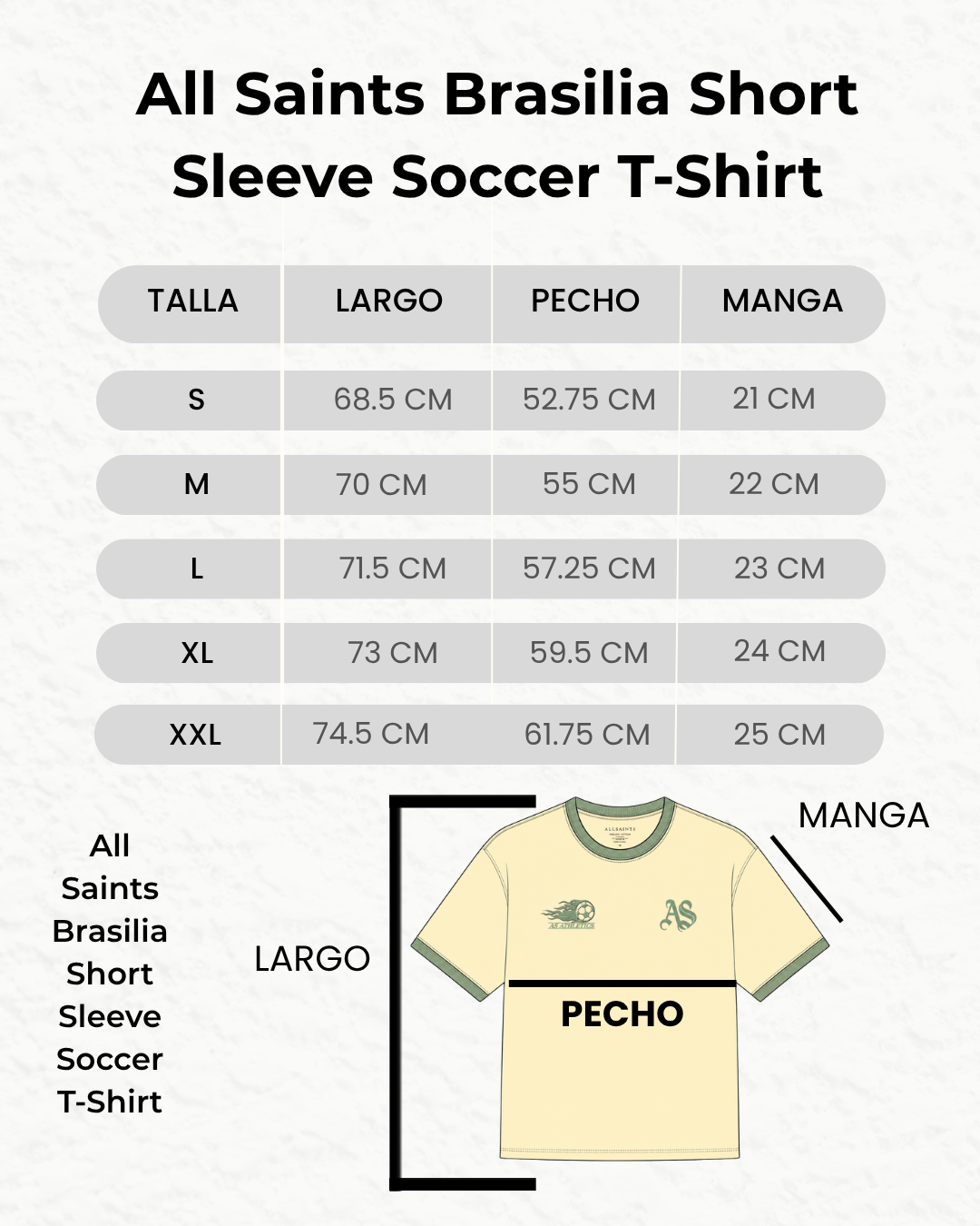 All Saints Brasilia Short Sleeve Soccer T-Shirt