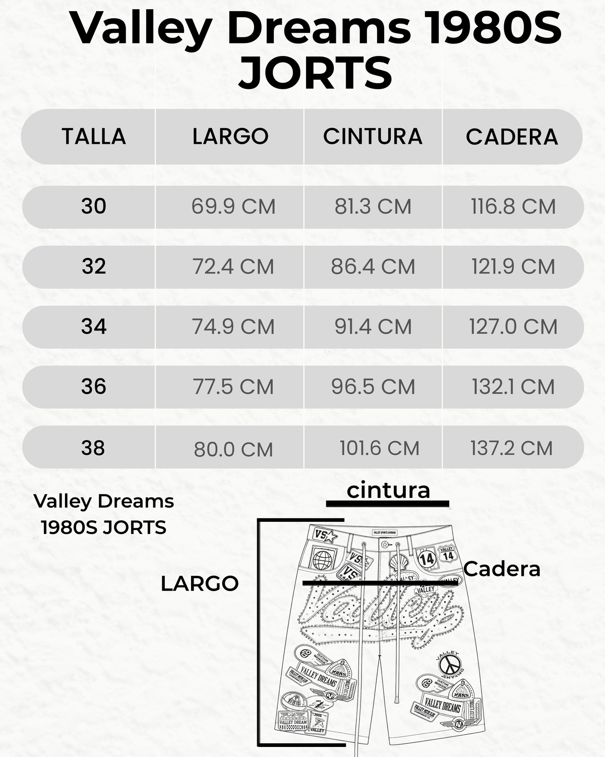 Valley Dreams 1980S JORTS