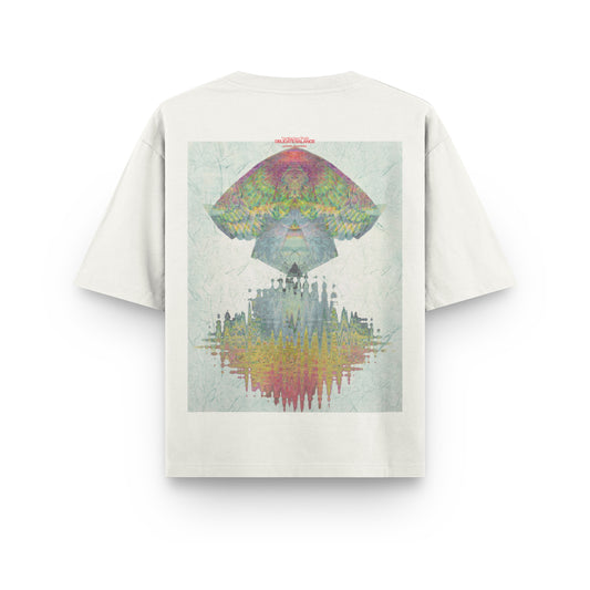 DELICATE BALANCE "Cat" Oversize Heavyweight Pearl Tee
