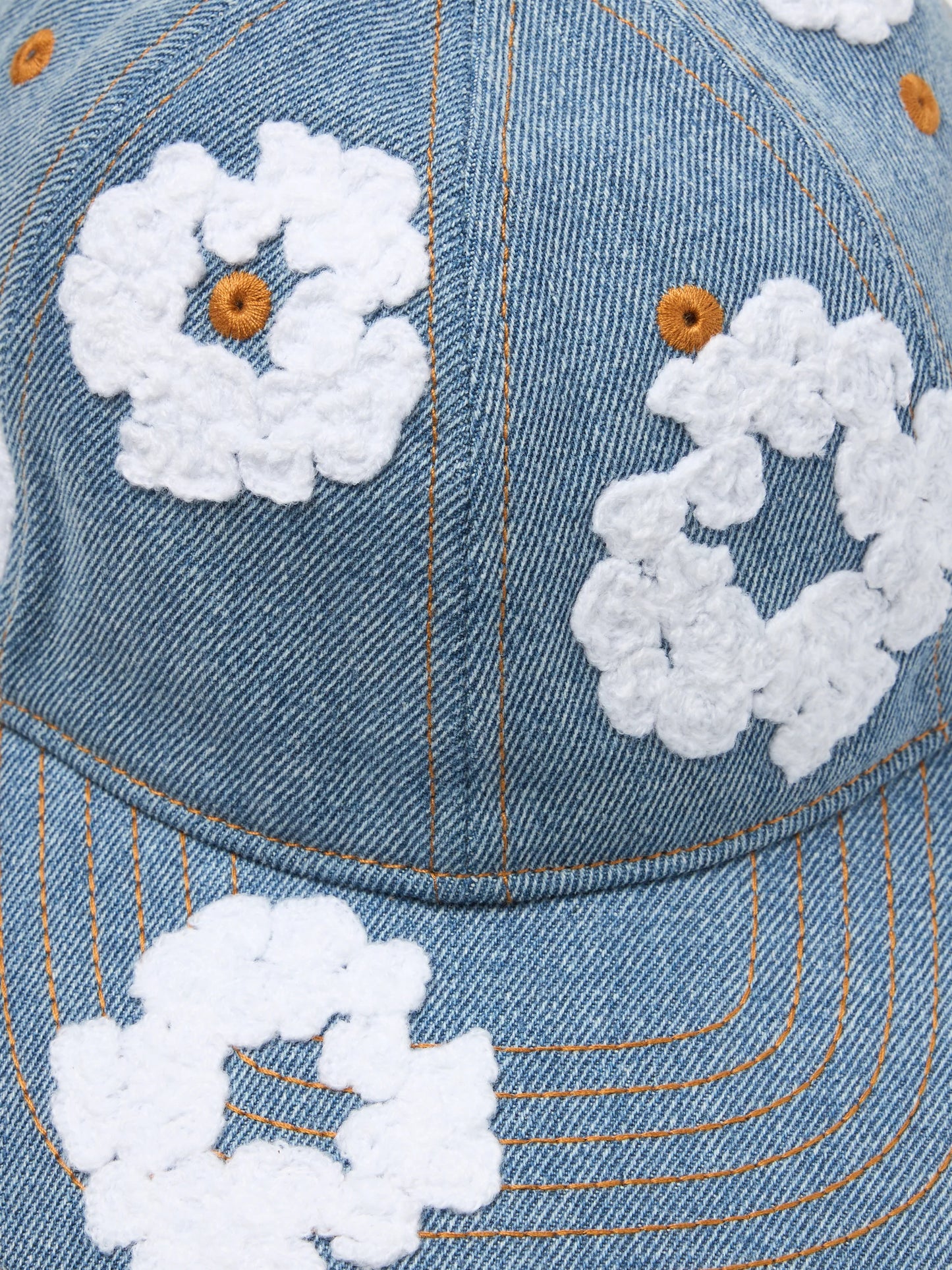 Denim Tears Cotton Wreath Raw Denim Cap-Light Wash