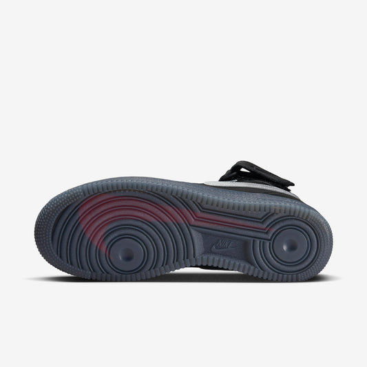 Nike Air Force 1 Mid Premium Black Metallic Silver