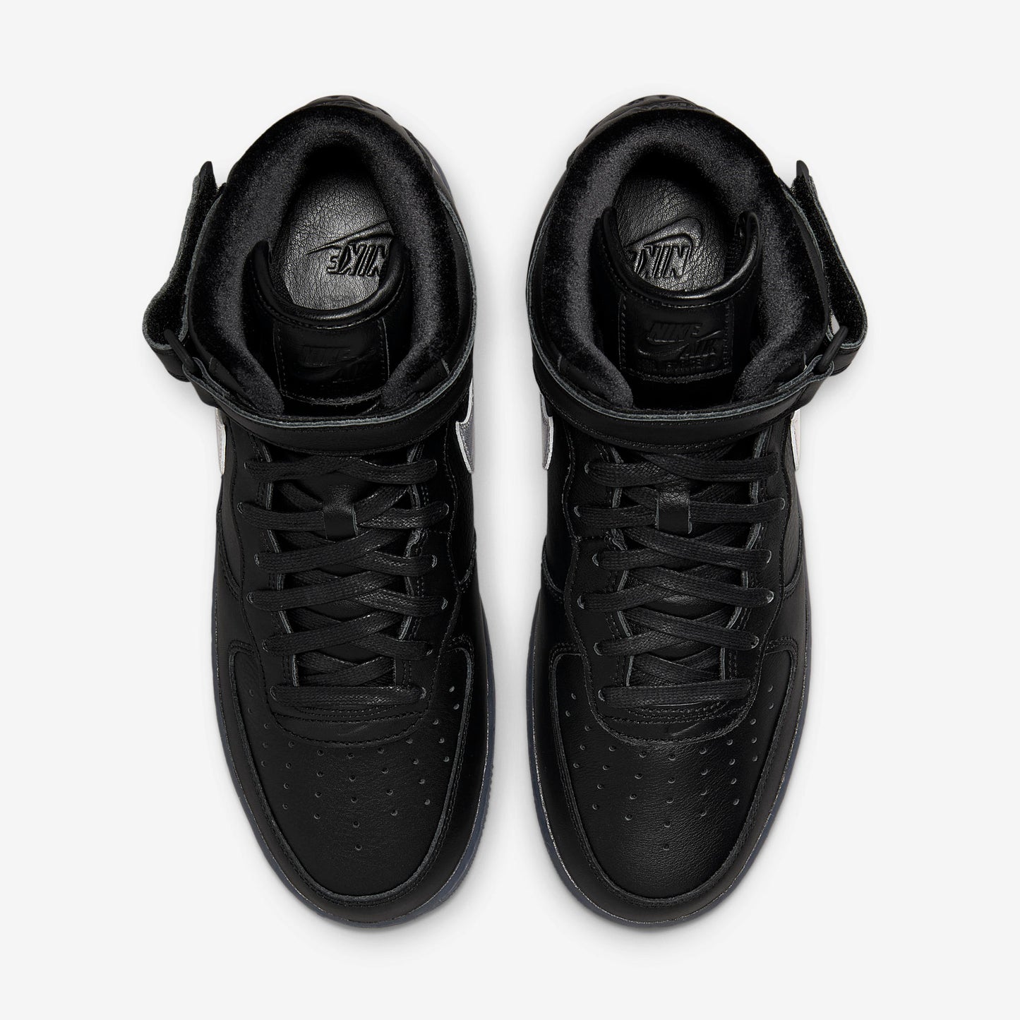 Nike Air Force 1 Mid Premium Black Metallic Silver