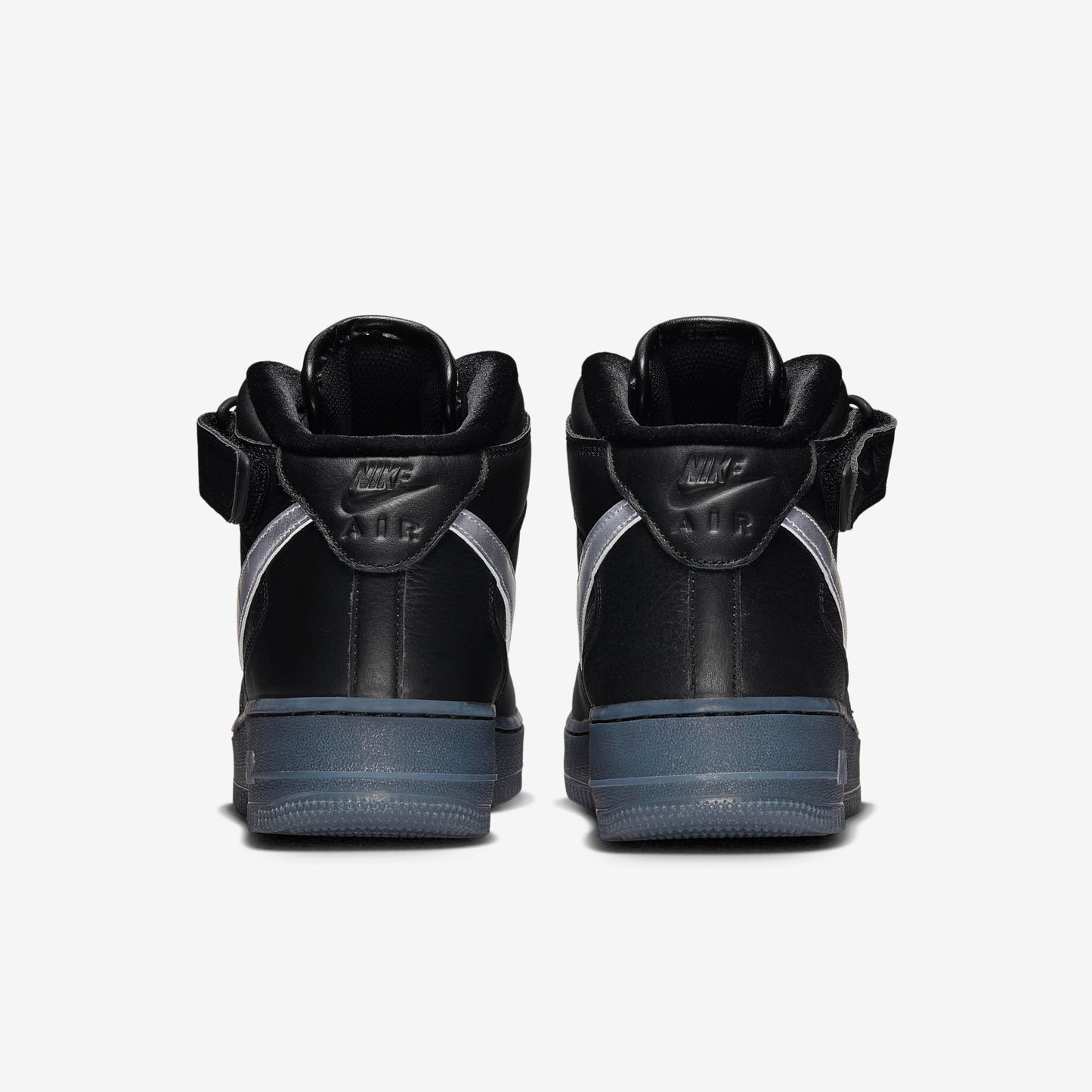 Nike Air Force 1 Mid Premium Black Metallic Silver