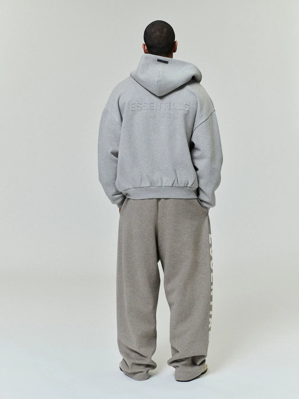 Fear of God Essentials Embossed Classic Fleece Zip-Up Hoodie