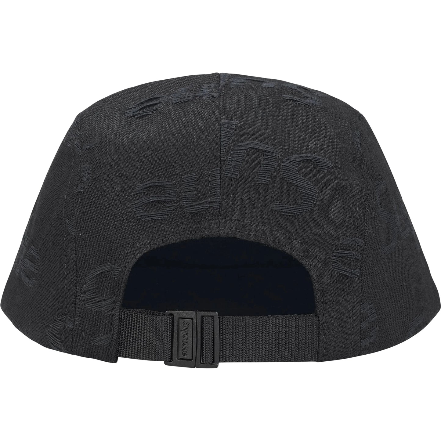 SUPREME Jacquard Black Logo Denim Cap