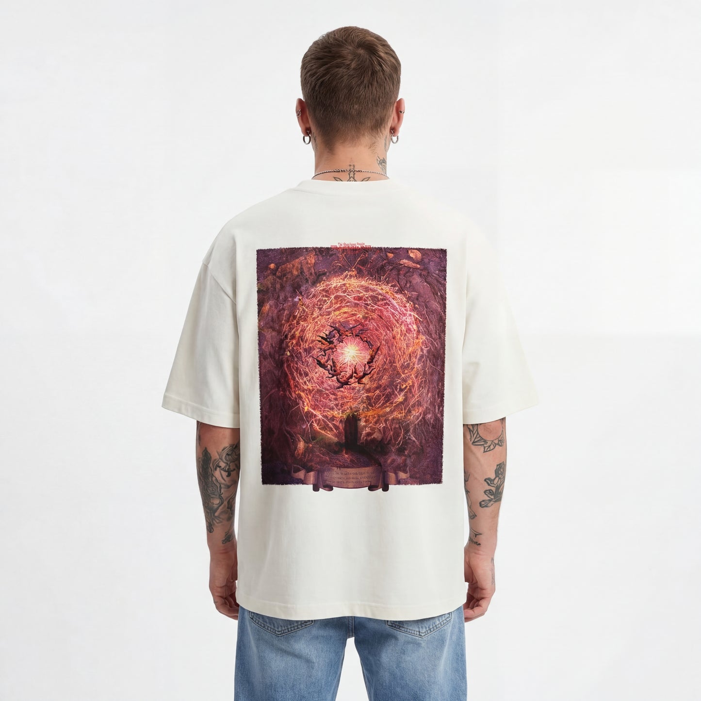 DELICATE BALANCE "La Divina Commedia" Oversize Heavyweight Pearl Tee