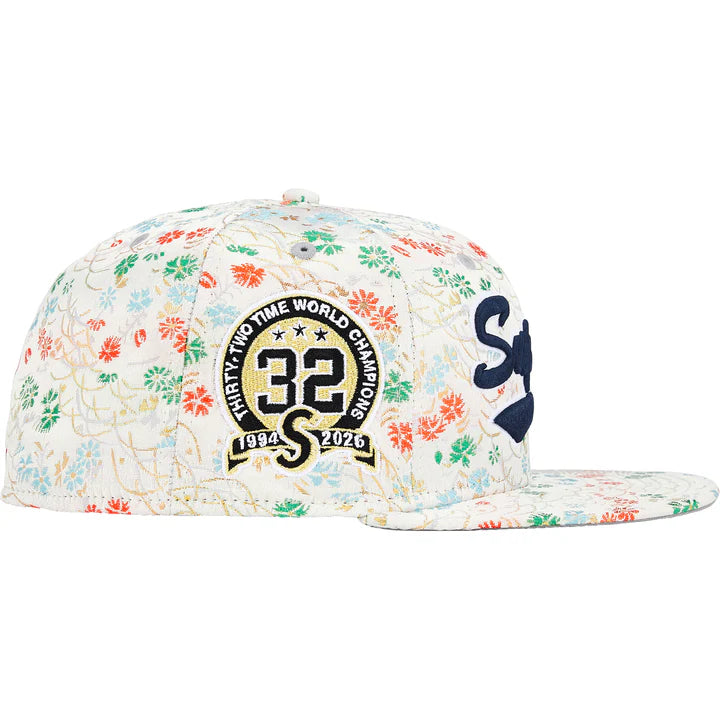Supreme Floral Jacquard New Era 59Fifty Fitted Hat White - 7 1/4 - 57.7cm