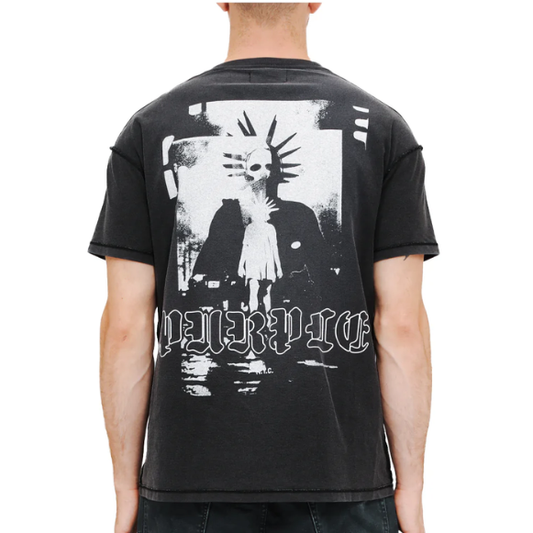 Purple Brand Liberty Relax Fit Tee Black Washed
