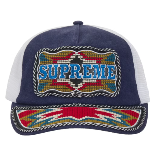 Supreme Western Embroidered Mesh Back 5-Panel Navy