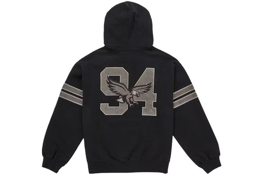 Supreme Rhinestone Eagle Hooded Sweatshirt 'Black'