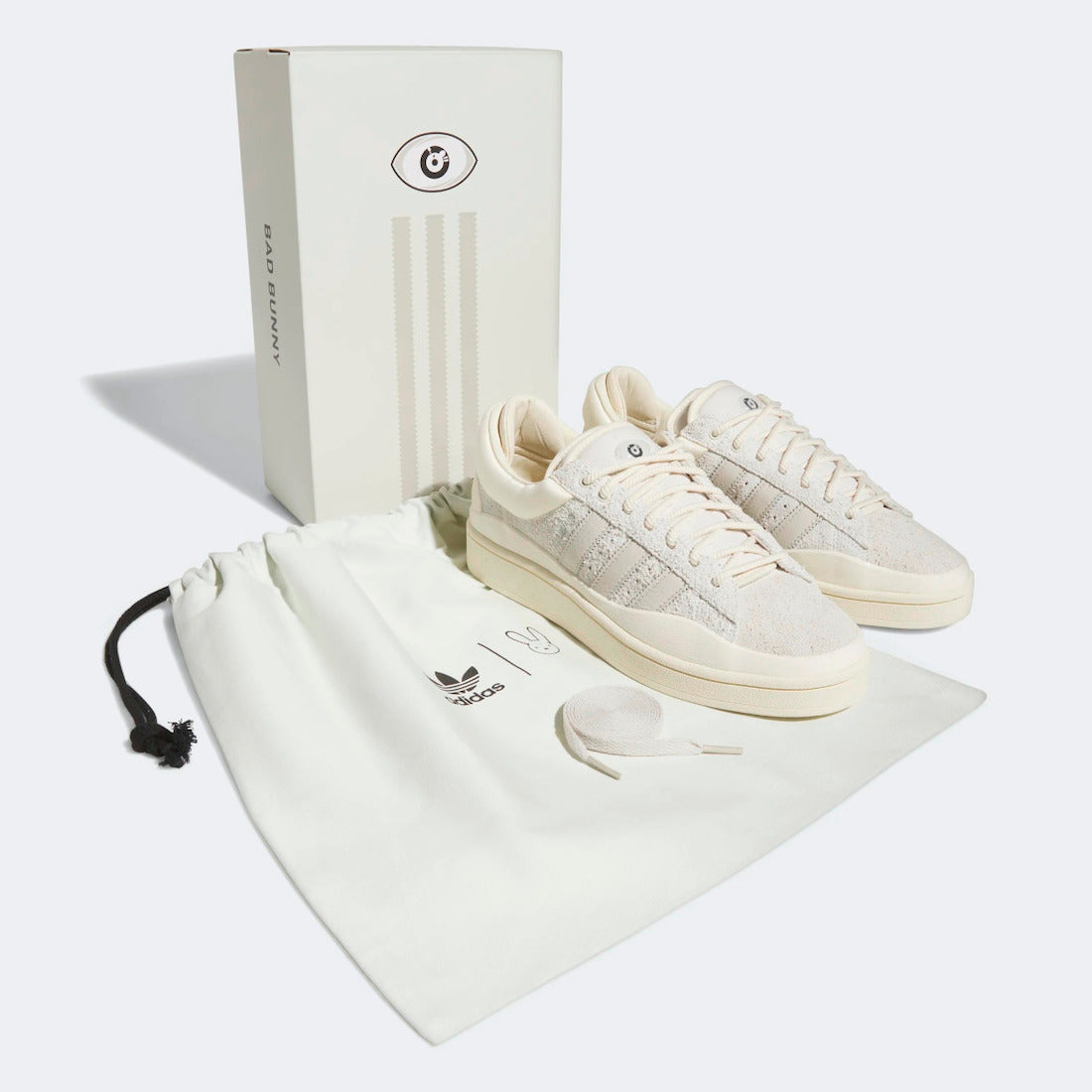Adidas Bad Bunny x Campus Light 'Cloud White'
