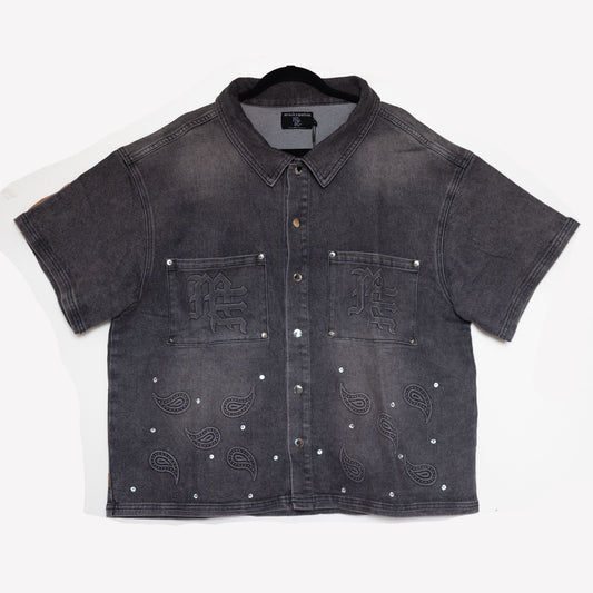 Mixed Emotion ‘Paisley’ Denim Grey Shirt