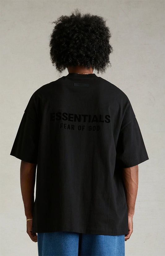 Fear of God ESSENTIALS Black V-Neck T-Shirt