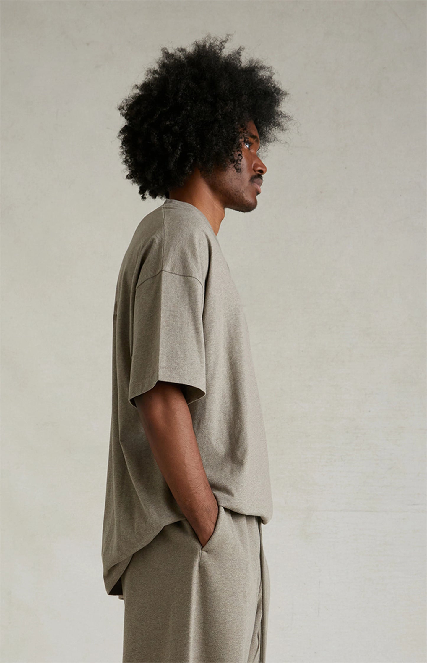 Fear of God ESSENTIALS Heather Grey V-Neck T-Shirt