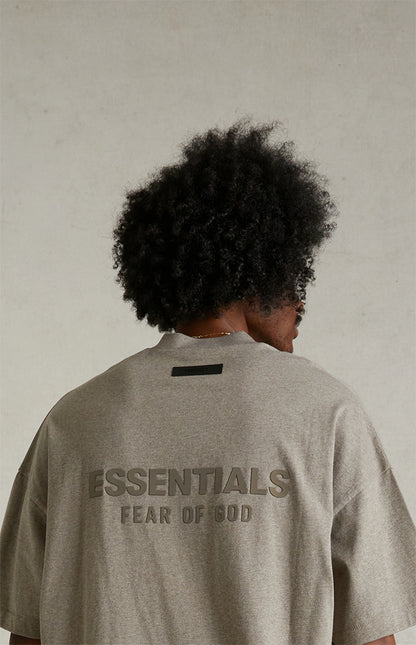 Fear of God ESSENTIALS Heather Grey V-Neck T-Shirt