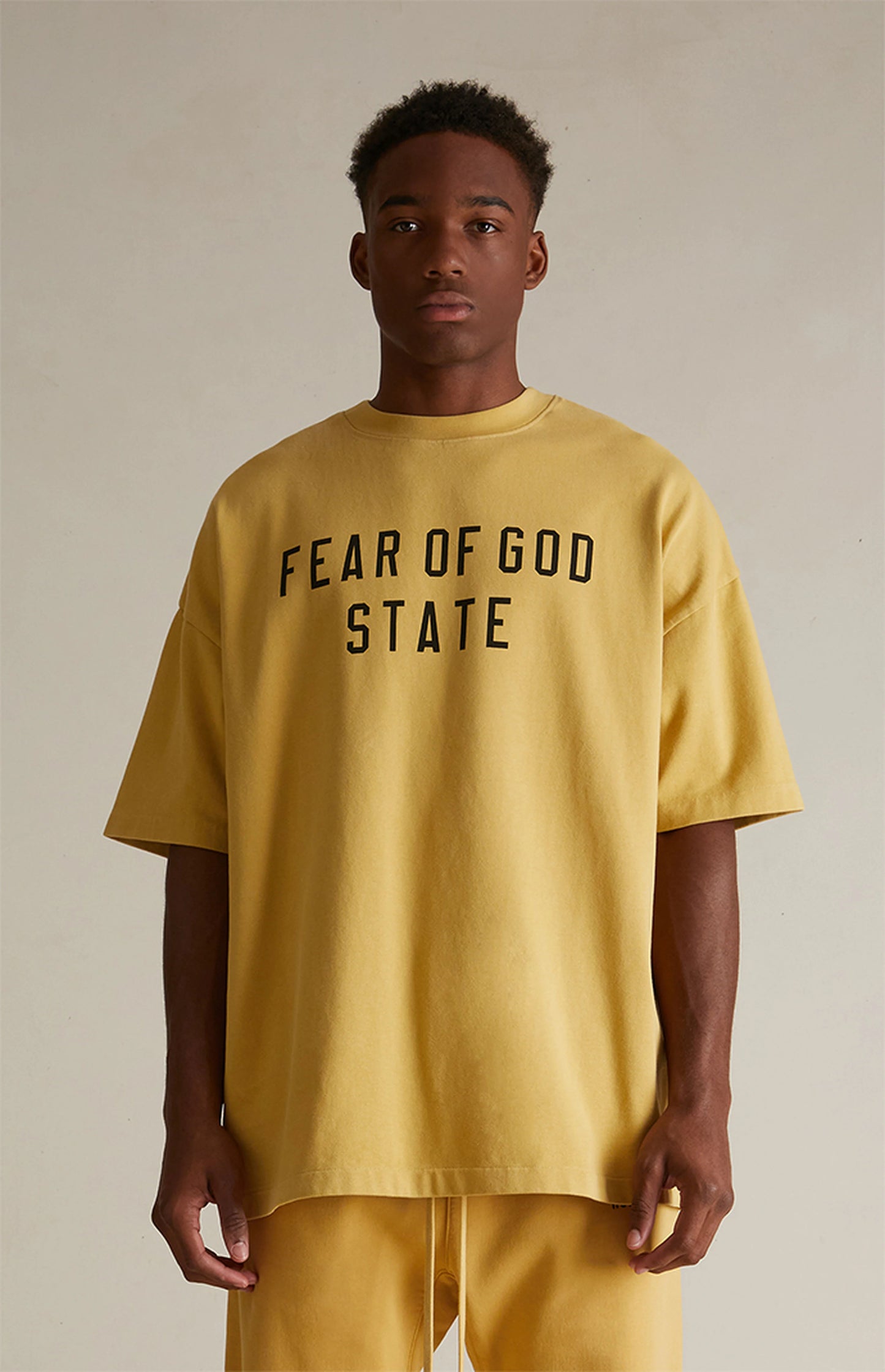 Fear of God ESSENTIALS Heavy Crewneck Tee - Amber