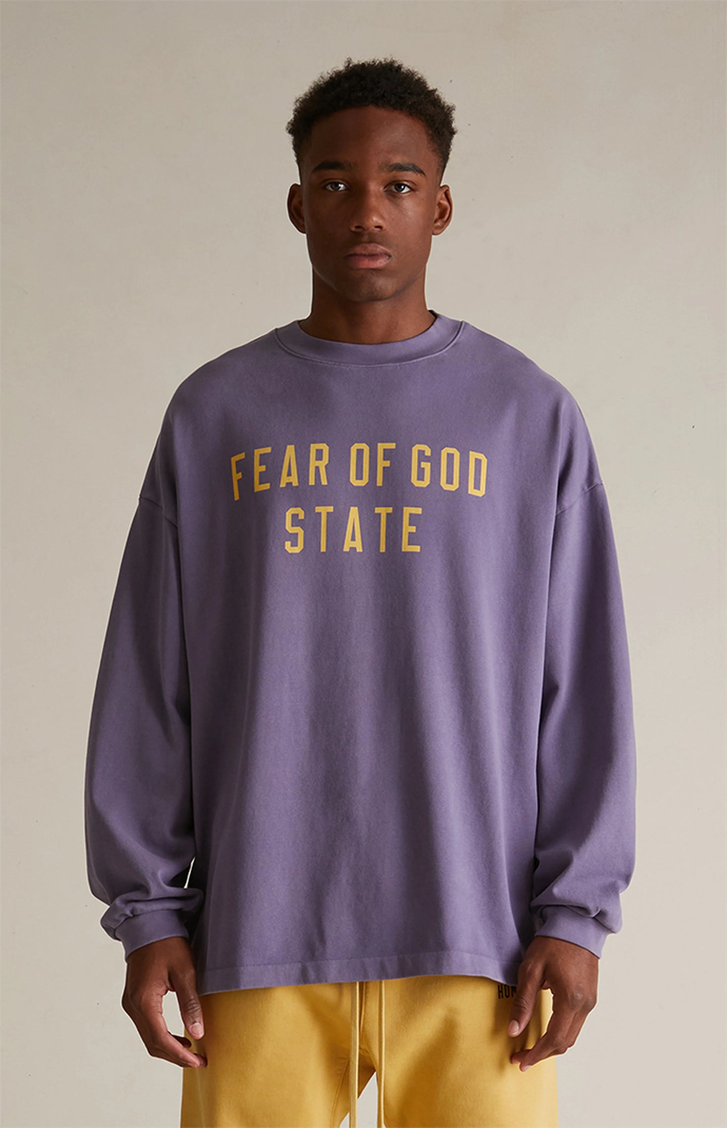 Fear of God ESSENTIALS Lavender Heavyweigth Long Sleeve T-Shirt