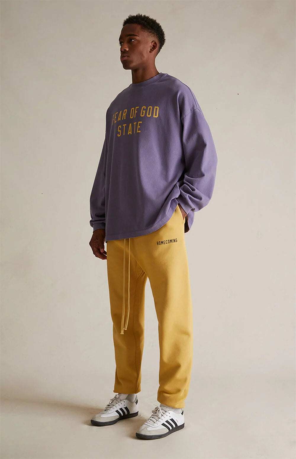 Fear of God ESSENTIALS Lavender Heavyweigth Long Sleeve T-Shirt
