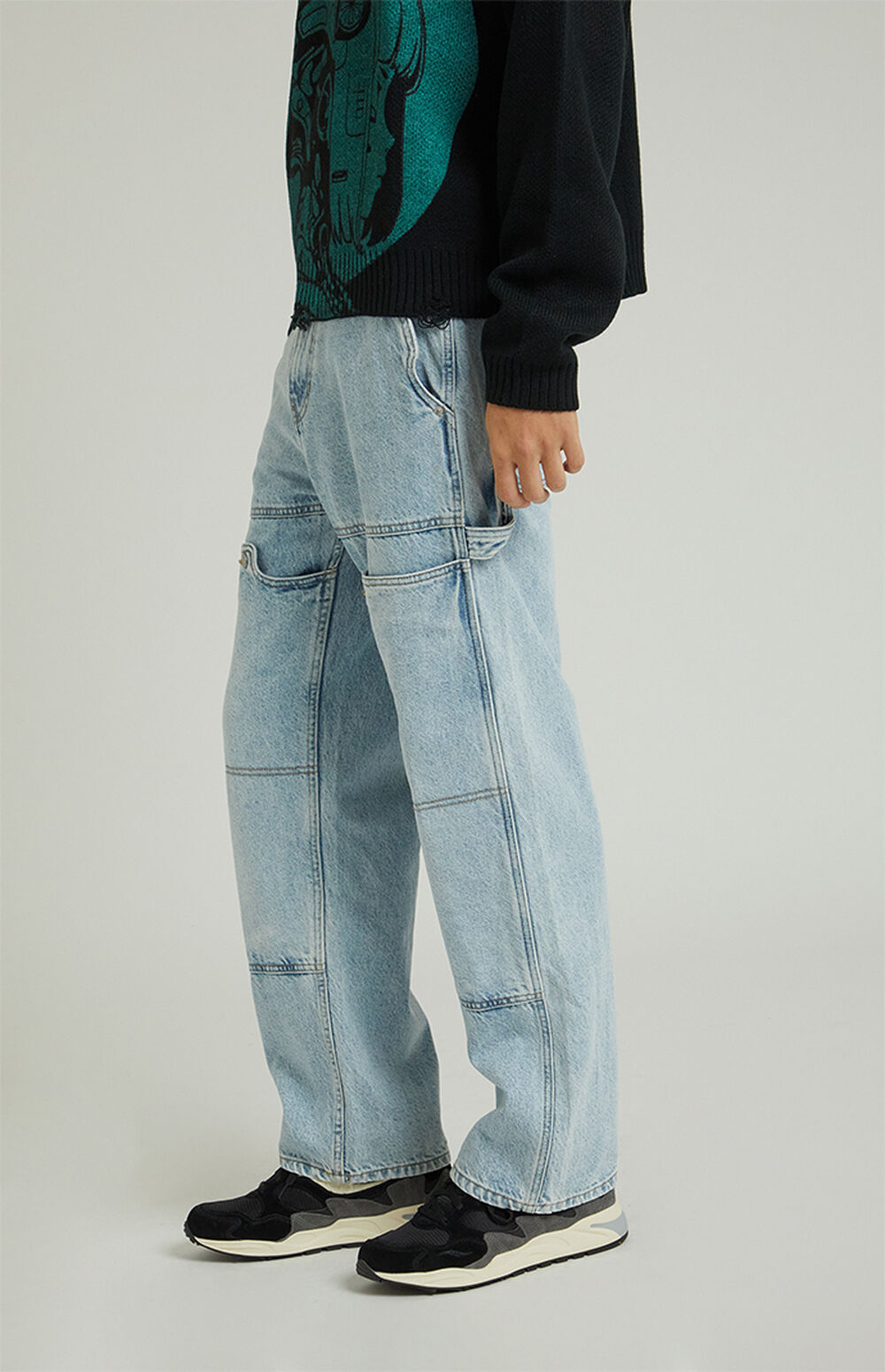 Pacsun Baggy Carpenter Jeans Light Indigo