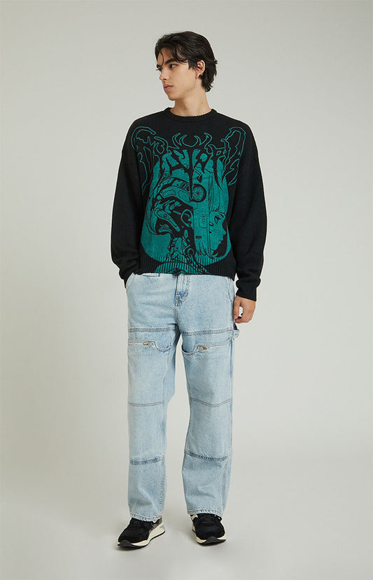 Pacsun Baggy Carpenter Jeans Light Indigo