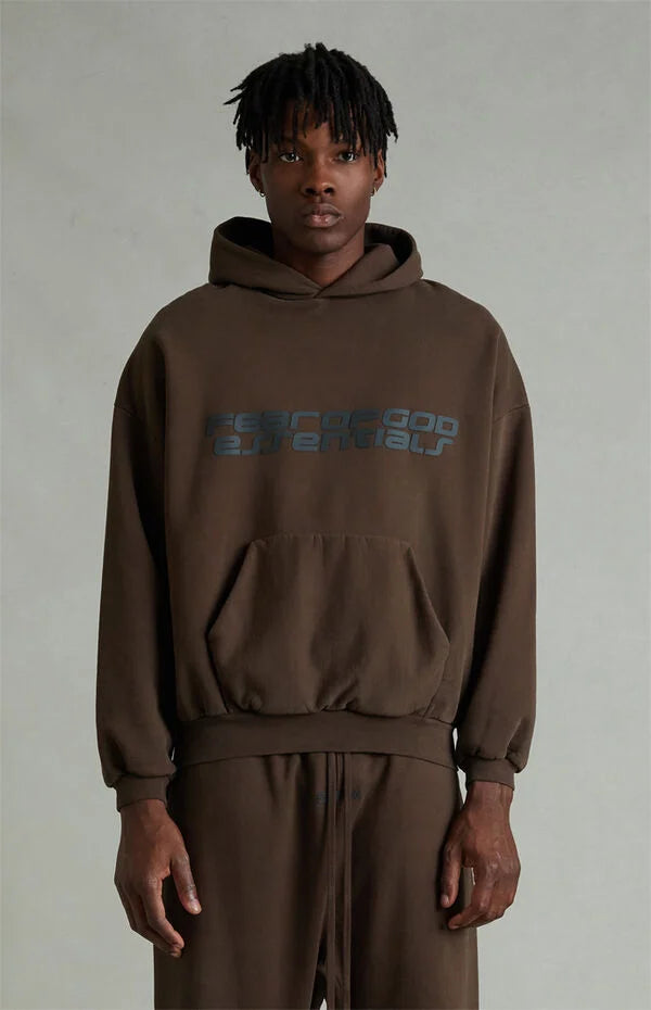 Fear of God ESSENTIALS Brown '90s Fleece Hoodie