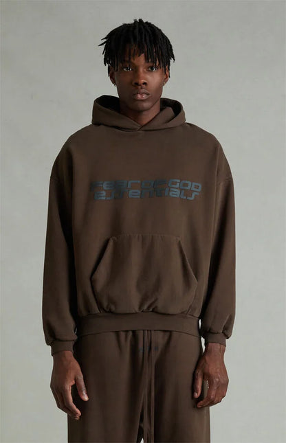 Fear of God ESSENTIALS Brown '90s Fleece Hoodie