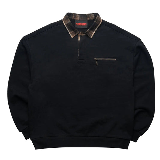 Pleasures Town Polo Crewneck Black
