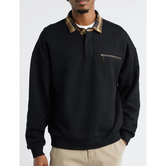 Pleasures Town Polo Crewneck Black