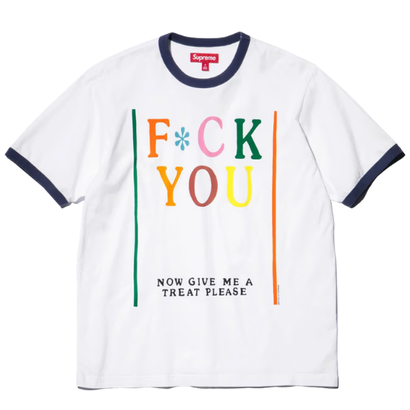 Supreme x Mike Kelley Ringer Tee 'White'