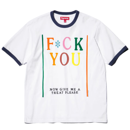 Supreme x Mike Kelley Ringer Tee 'White'