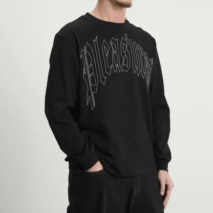 Pleasures twitch long sleeve t-shirt - black