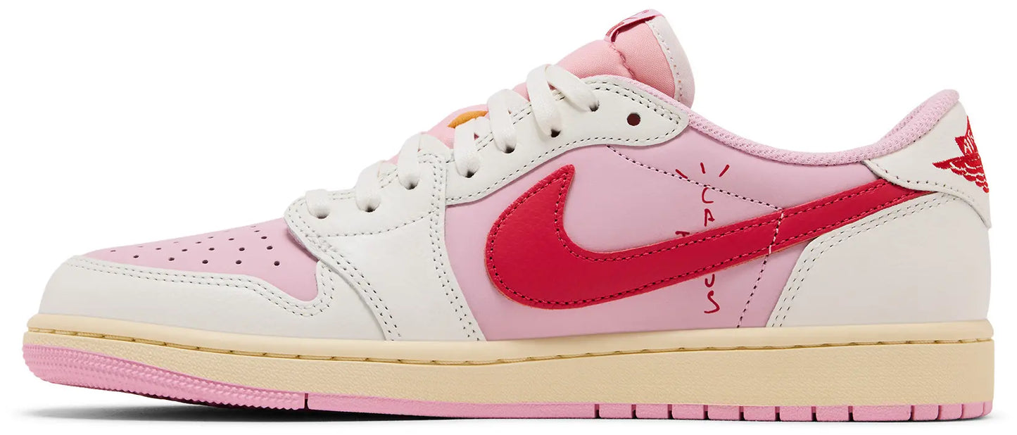 Travis Scott x Air Jordan 1 Retro Low 'Sail Tropical Pink'